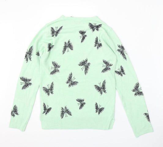 Womens UK Size 6 Marks and Spencer Green Pullover Jumper