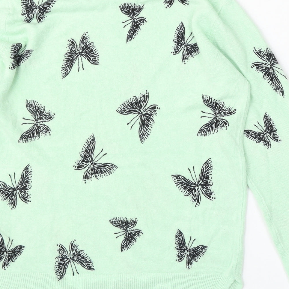 Womens UK Size 6 Marks and Spencer Green Pullover Jumper