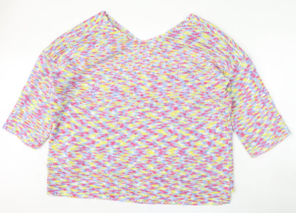 Womens UK Size 16 Preworn Multicoloured Pullover Jumper