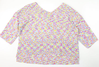 Womens UK Size 16 Preworn Multicoloured Pullover Jumper