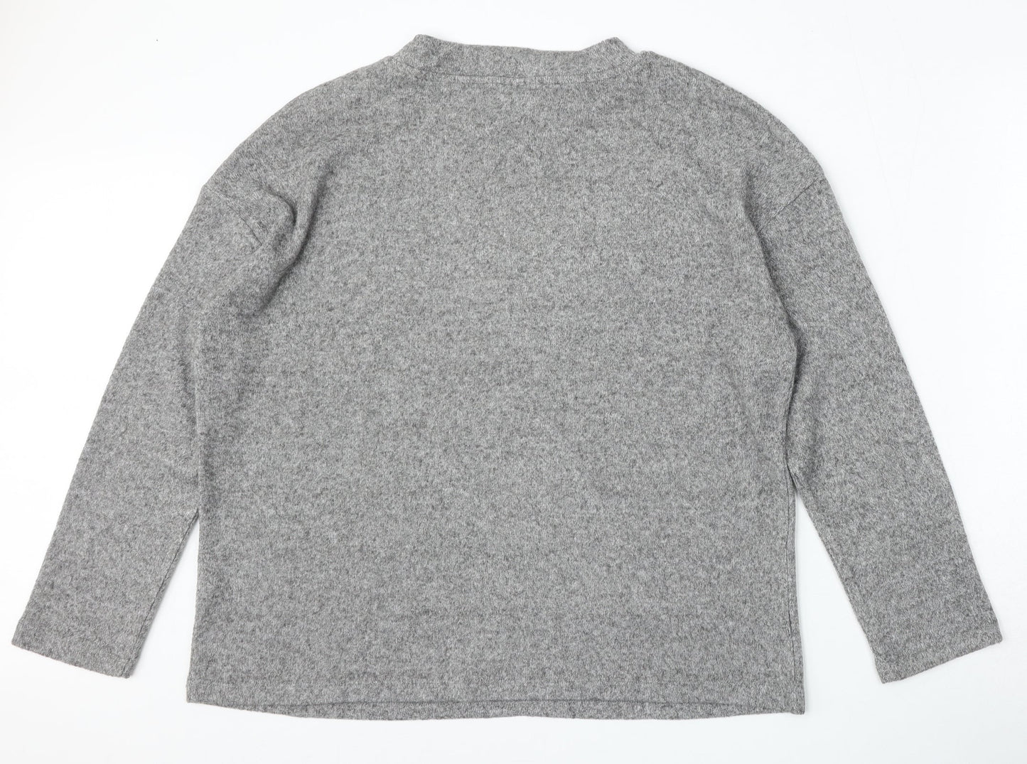 F&F Womens Grey Round Neck  Polyester Pullover Jumper Size M