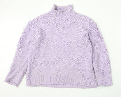 Womens UK Size XS Marks and Spencer Purple Pullover Jumper