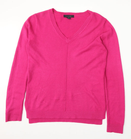 Atmosphere Womens Pink Round Neck  Acrylic Pullover Jumper Size 10