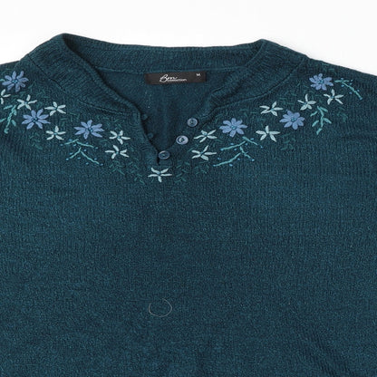 Womens UK Size 14 BM Collection Blue Pullover Jumper