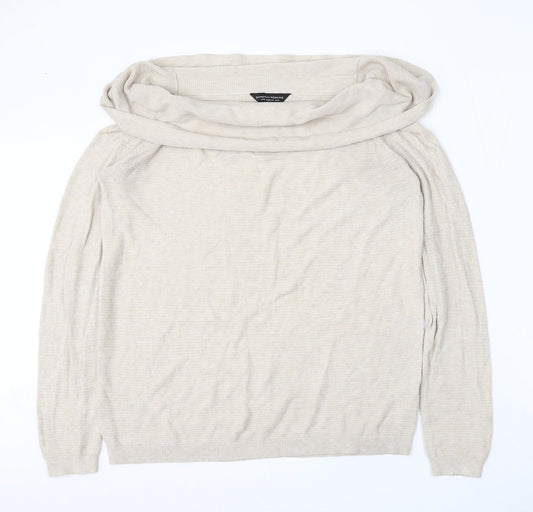 Womens UK Size 16 Dorothy Perkins Beige Pullover Jumper