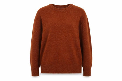 Primark Womens Brown Crew Neck  Acrylic Pullover Jumper Size 10