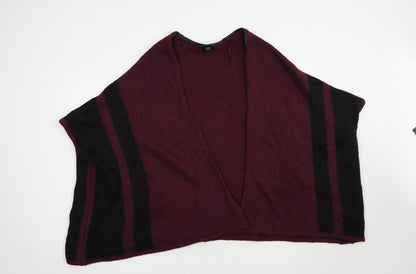 F&F Womens Purple V-Neck  Acrylic Cardigan Jumper Size S