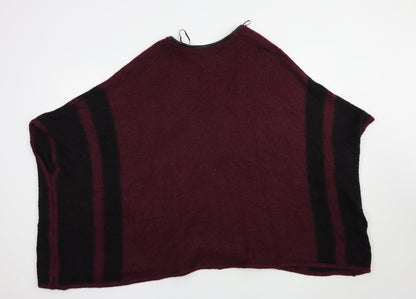 F&F Womens Purple V-Neck  Acrylic Cardigan Jumper Size S