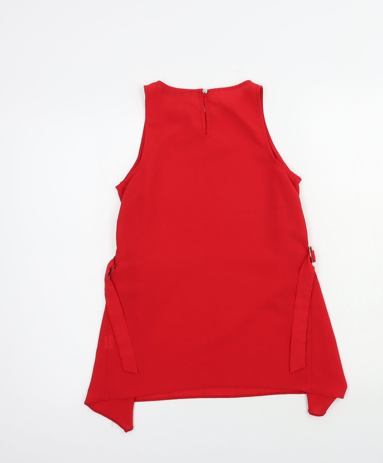 Atmosphere Womens Red  Polyester Basic Blouse Size 6 Round Neck