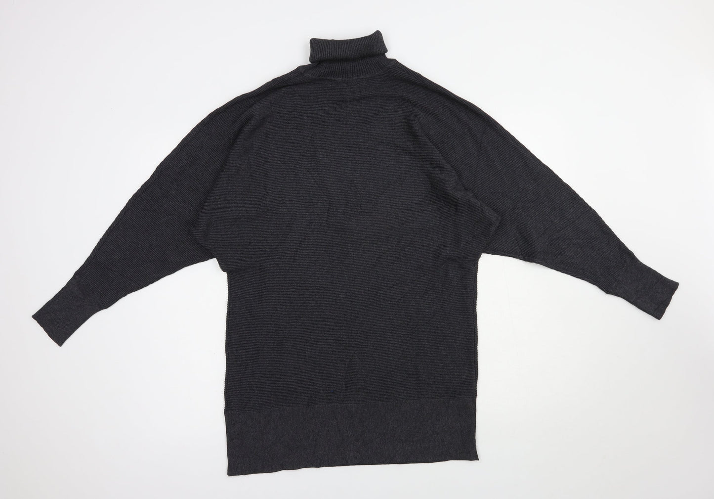 Primark Womens Grey Roll Neck  Viscose Pullover Jumper Size 8