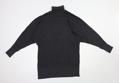 Primark Womens Grey Roll Neck  Viscose Pullover Jumper Size 8