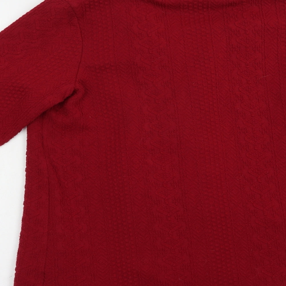 Womens UK Size 14 River Island Red Cardigan Jumper