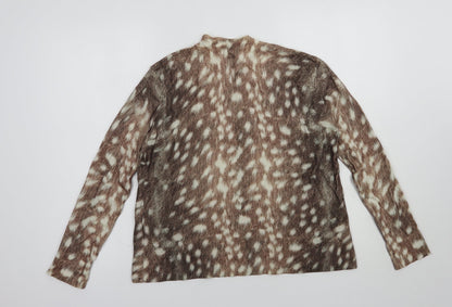 Womens UK Size 8 Warehouse Brown Pullover Jumper