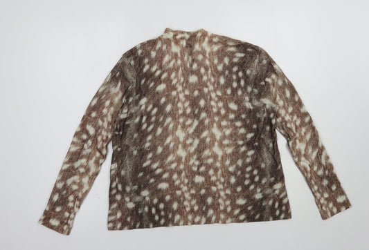 Womens UK Size 8 Warehouse Brown Pullover Jumper