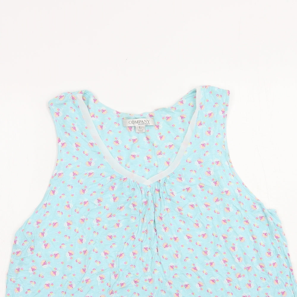 Womens UK Size L Ellen Tracy Blue Basic Tank