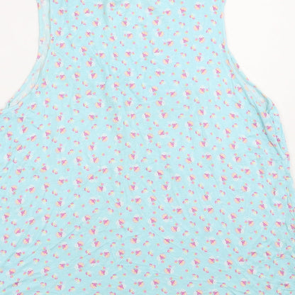 Womens UK Size L Ellen Tracy Blue Basic Tank