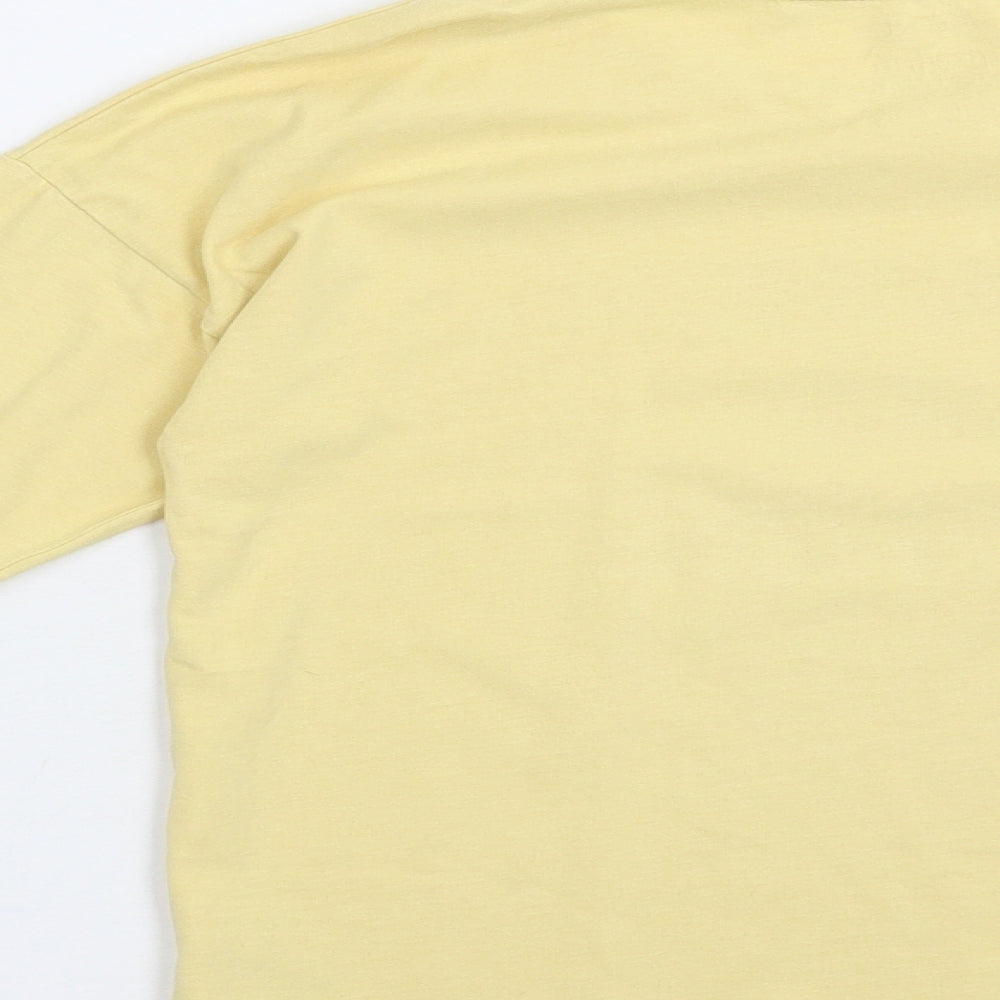 NEXT Girls Yellow  Cotton Pullover T-Shirt Size 9 Years Crew Neck Pullover - Save The Future