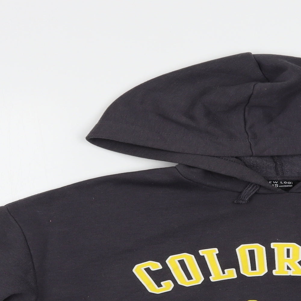 New Look Girls Grey  Polyacrylate Fibre Pullover Hoodie Size 12-13 Years  Pullover - Colorado