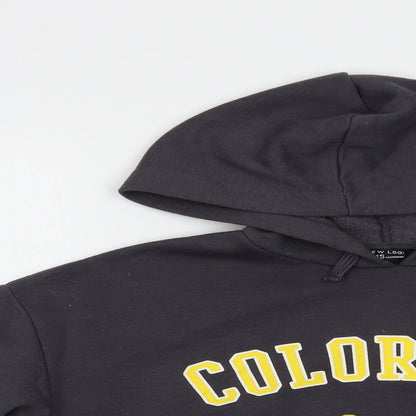 New Look Girls Grey  Polyacrylate Fibre Pullover Hoodie Size 12-13 Years  Pullover - Colorado