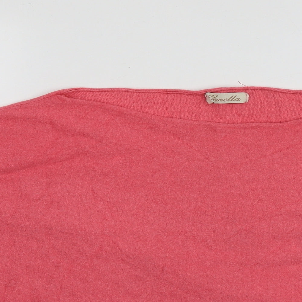 Emella Womens Pink Scoop Neck  Viscose Pullover Jumper Size XL