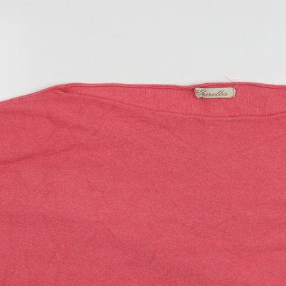 Emella Womens Pink Scoop Neck  Viscose Pullover Jumper Size XL