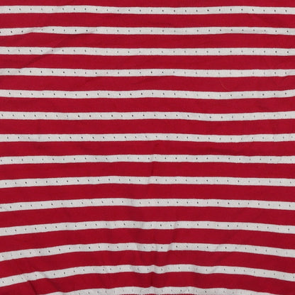 Debenhams Womens Pink Round Neck Striped Cotton Pullover Jumper Size 10