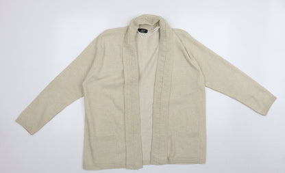 Womens UK Size L ME Beige Cardigan Jumper