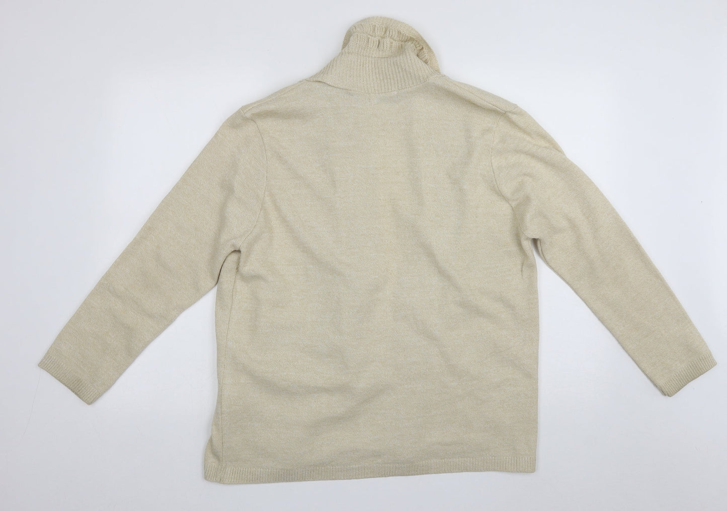 Womens UK Size L ME Beige Cardigan Jumper