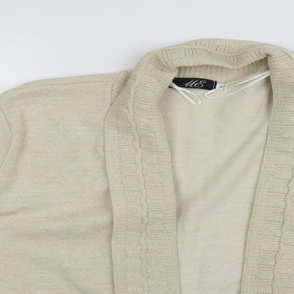 Womens UK Size L ME Beige Cardigan Jumper