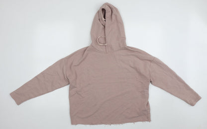 Womens UK Size XS Pull and Bear Pink Pullover Hoodie
