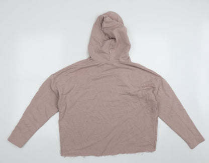 Womens UK Size XS Pull and Bear Pink Pullover Hoodie
