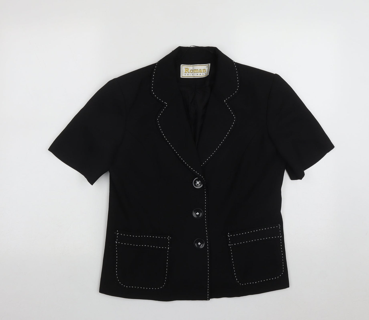 Womens UK Size 10 Roman Black Jacket