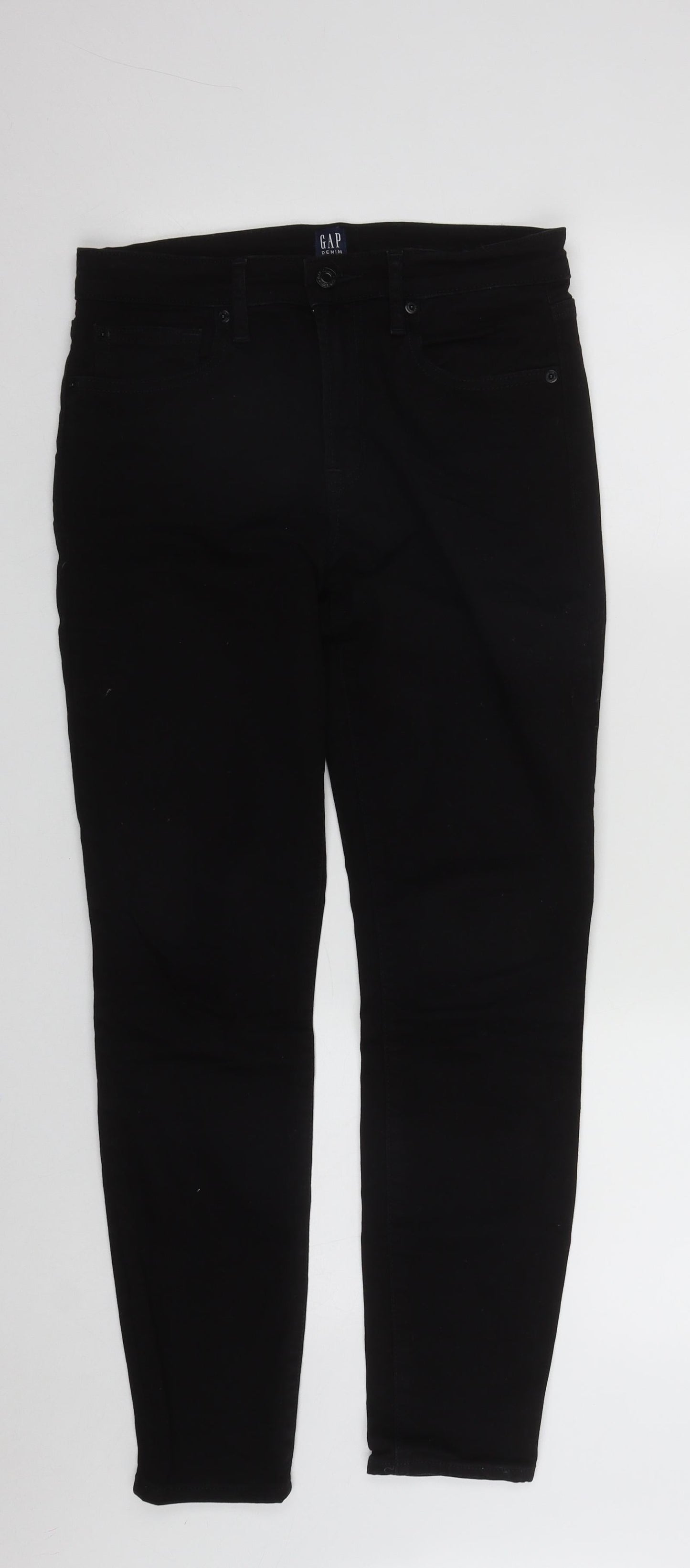 Gap Womens Black  Cotton Skinny Jeans Size 38 in L27 in Slim Zip