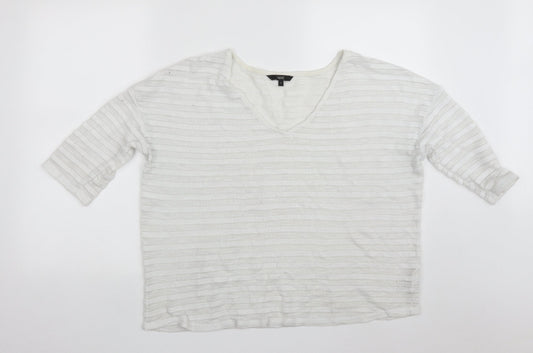 Womens UK Size 14 NEXT White Basic T-Shirt