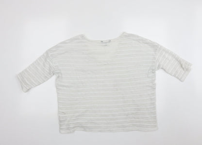 Womens UK Size 14 NEXT White Basic T-Shirt