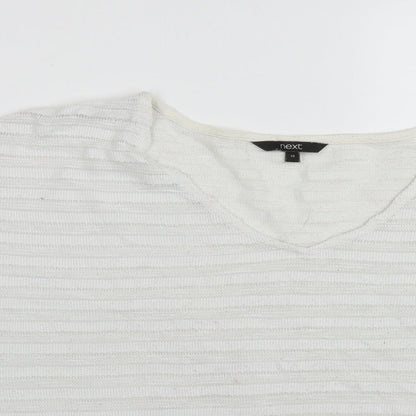 Womens UK Size 14 NEXT White Basic T-Shirt