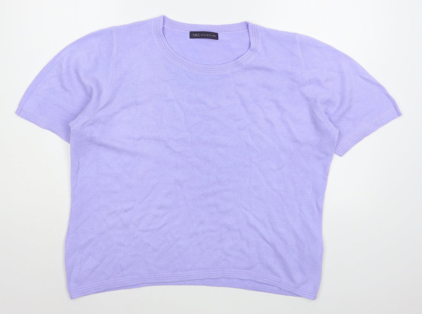 Womens UK Size 16 Marks and Spencer Purple Pullover Jumper