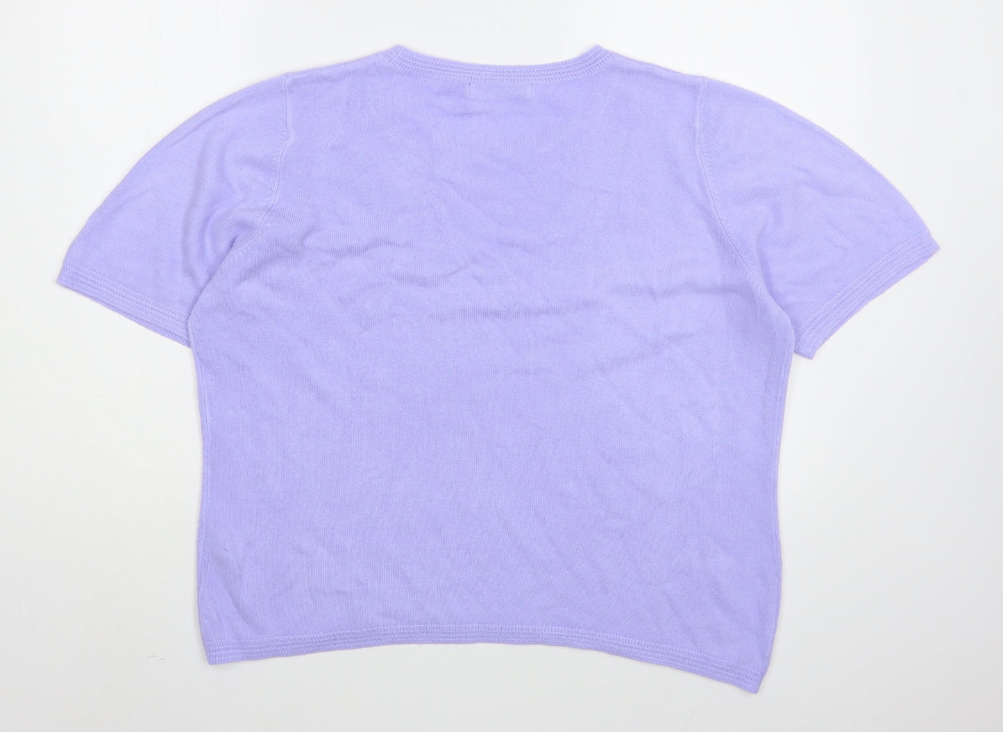 Womens UK Size 16 Marks and Spencer Purple Pullover Jumper