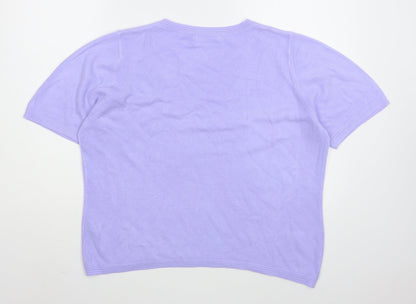 Womens UK Size 16 Marks and Spencer Purple Pullover Jumper