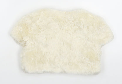 BHS Girls White   Jacket Waistcoat Size 5-6 Years  Button - Faux Fur