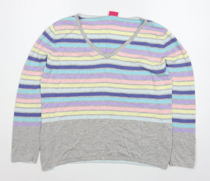 Womens UK Size 18 Together Multicoloured Pullover Jumper
