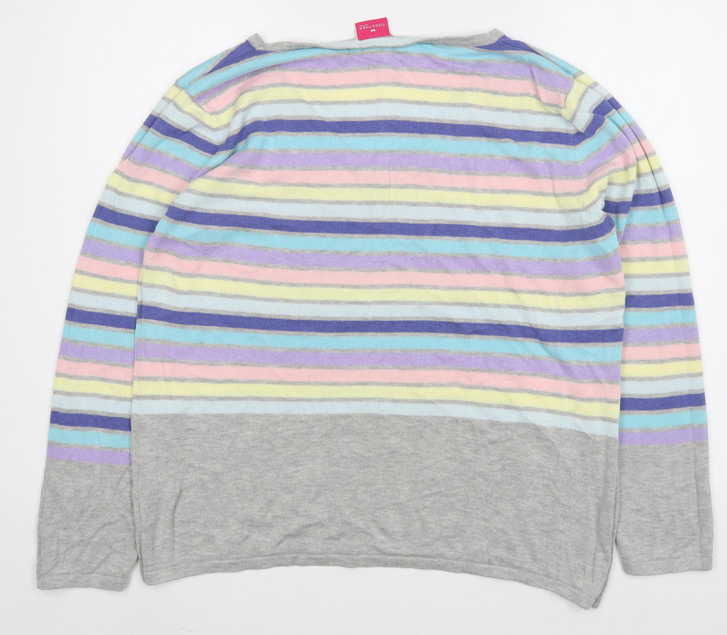 Womens UK Size 18 Together Multicoloured Pullover Jumper