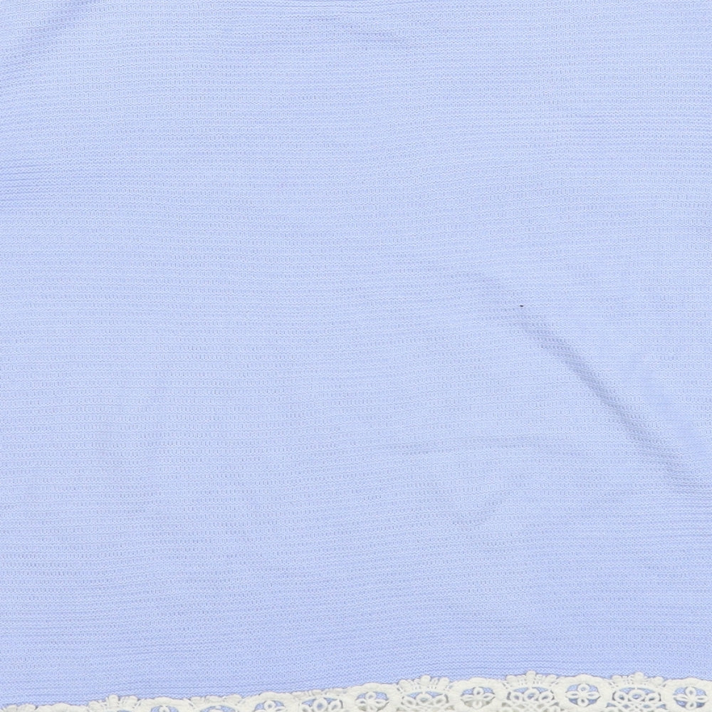 Womens UK Size 14 Marks and Spencer Blue Basic T-Shirt
