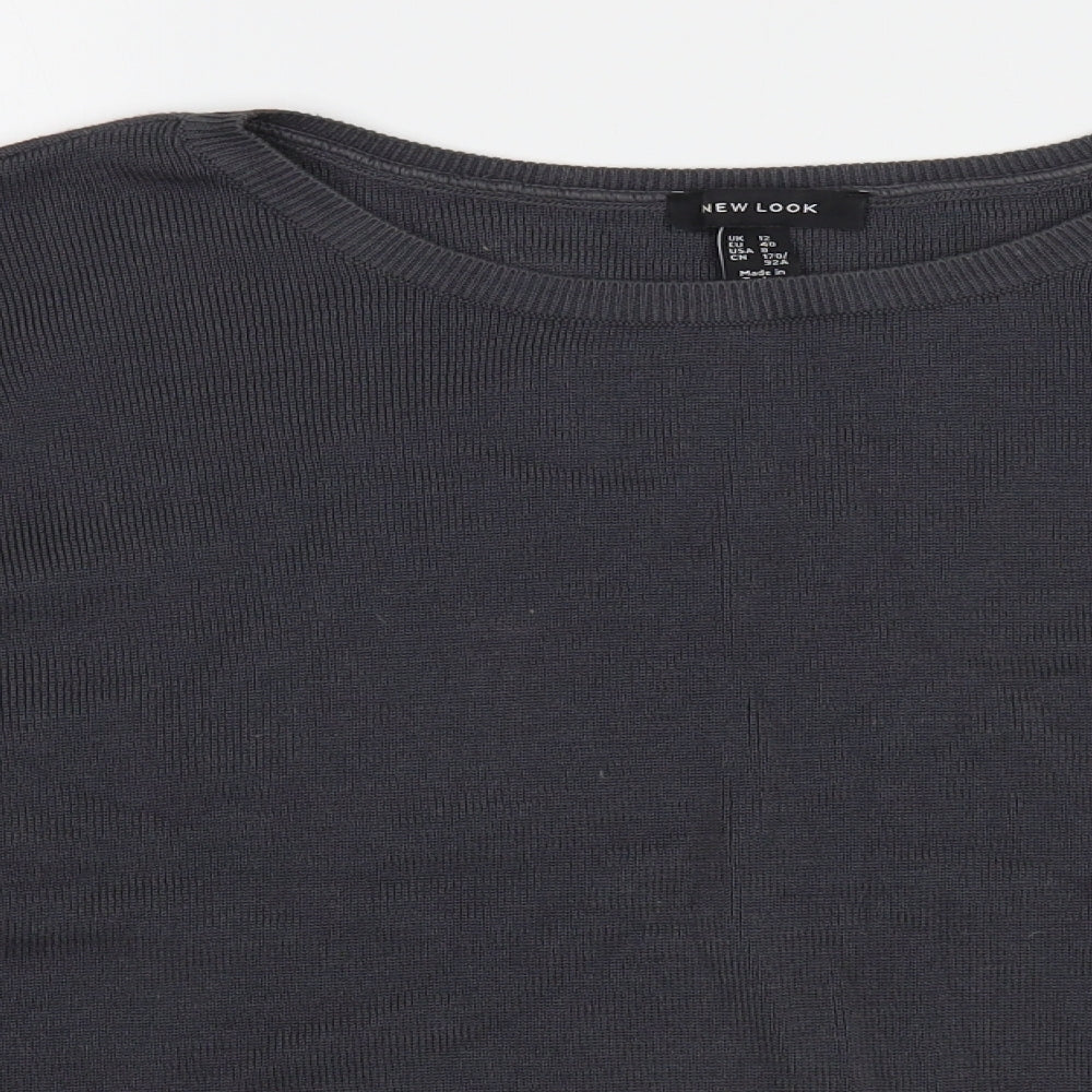 Womens UK Size 12 New Look Grey Pullover Jumper