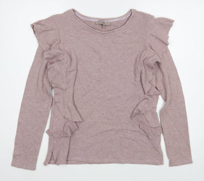 NEXT Womens Purple Round Neck  Cotton Pullover Jumper Size 10