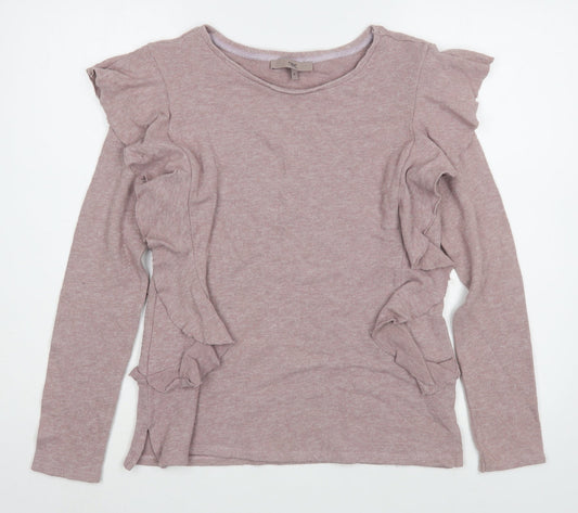 NEXT Womens Purple Round Neck  Cotton Pullover Jumper Size 10