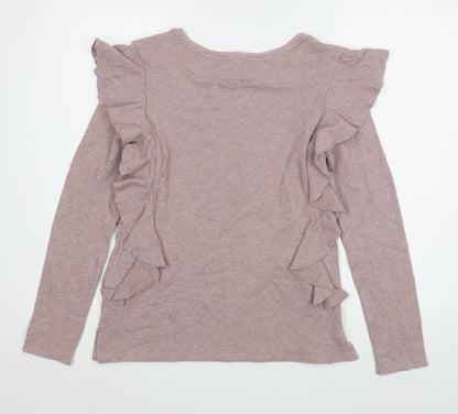 NEXT Womens Purple Round Neck  Cotton Pullover Jumper Size 10