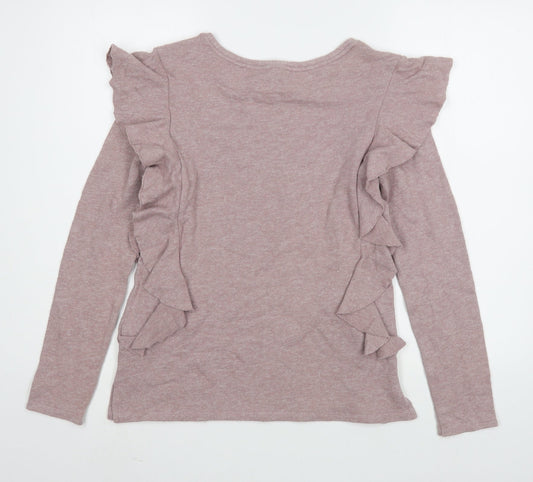 NEXT Womens Purple Round Neck  Cotton Pullover Jumper Size 10
