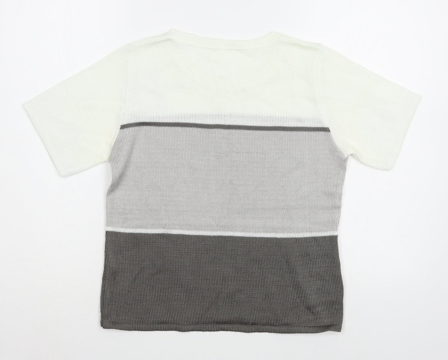 Womens UK Size S Preworn Grey Basic T-Shirt