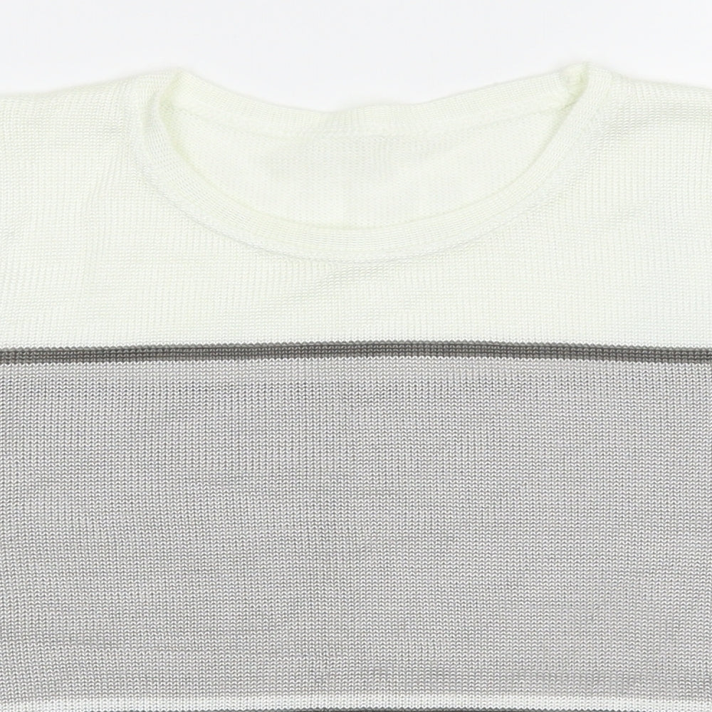 Womens UK Size S Preworn Grey Basic T-Shirt